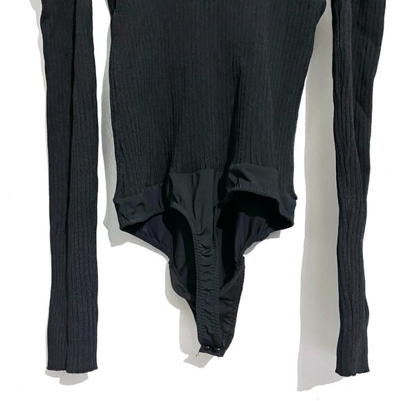 Intermix Jayce Ribbed Cold Shoulder Bodysuit - Picture 6 of 8